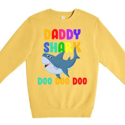 Colorful Daddy Shark Doo Doo Doo Premium Crewneck Sweatshirt