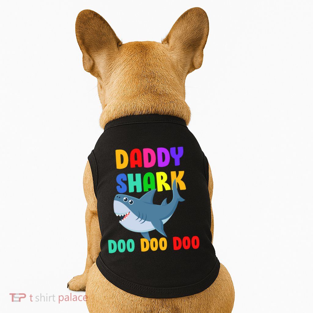 Colorful Daddy Shark Doo Doo Doo Doggie Tank