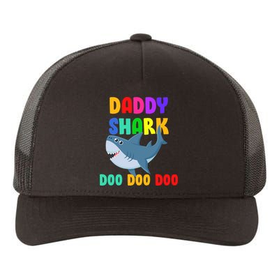 Colorful Daddy Shark Doo Doo Doo Yupoong Adult 5-Panel Trucker Hat