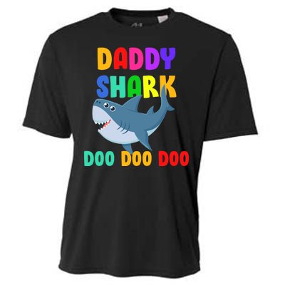 Colorful Daddy Shark Doo Doo Doo Cooling Performance Crew T-Shirt