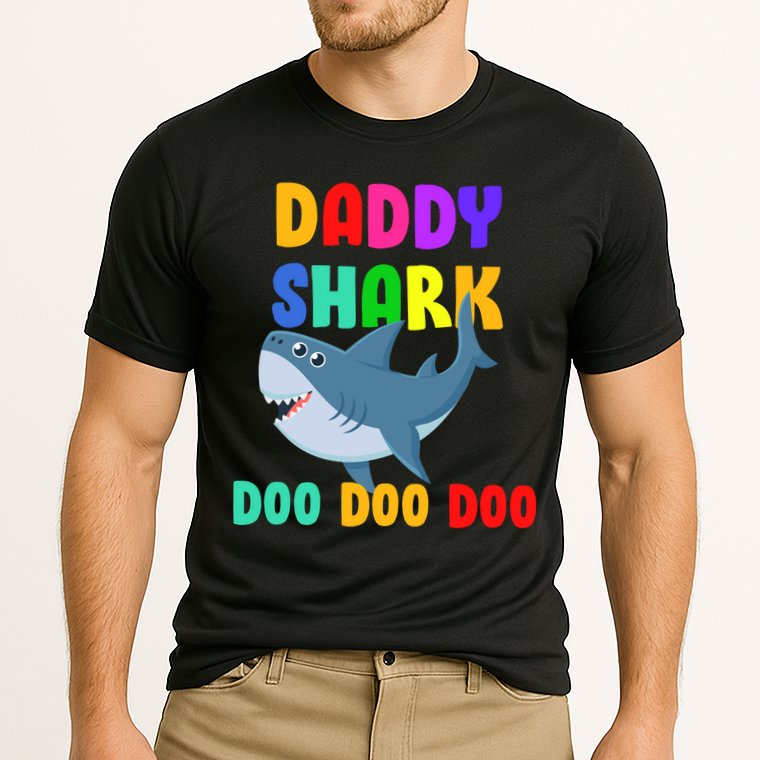 Colorful Daddy Shark Doo Doo Doo Performance Shirt