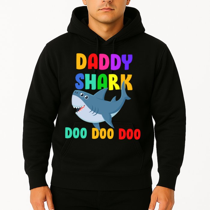 Colorful Daddy Shark Doo Doo Doo Hoodie
