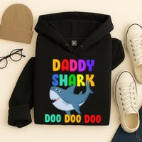 Colorful Daddy Shark Doo Doo Doo Hoodie