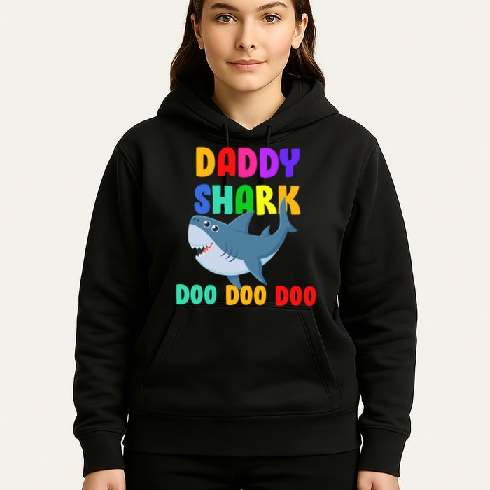 Colorful Daddy Shark Doo Doo Doo Hoodie