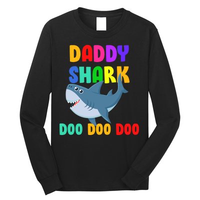 Colorful Daddy Shark Doo Doo Doo Long Sleeve Shirt