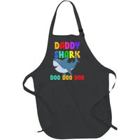 Colorful Daddy Shark Doo Doo Doo Full-Length Apron With Pockets