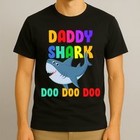 Colorful Daddy Shark Doo Doo Doo T-Shirt