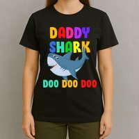 Colorful Daddy Shark Doo Doo Doo T-Shirt