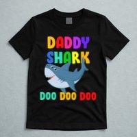 Colorful Daddy Shark Doo Doo Doo T-Shirt