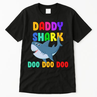 Colorful Daddy Shark Doo Doo Doo Tall T-Shirt