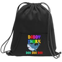 Colorful Daddy Shark Doo Doo Doo Sweatshirt Cinch Pack Bag