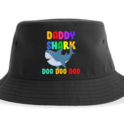 Colorful Daddy Shark Doo Doo Doo Sustainable Bucket Hat