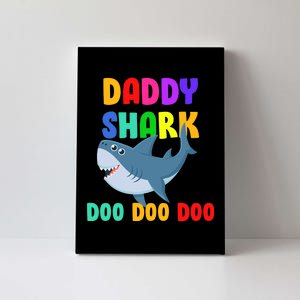 Colorful Daddy Shark Doo Doo Doo Canvas