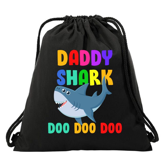 Colorful Daddy Shark Doo Doo Doo Drawstring Bag