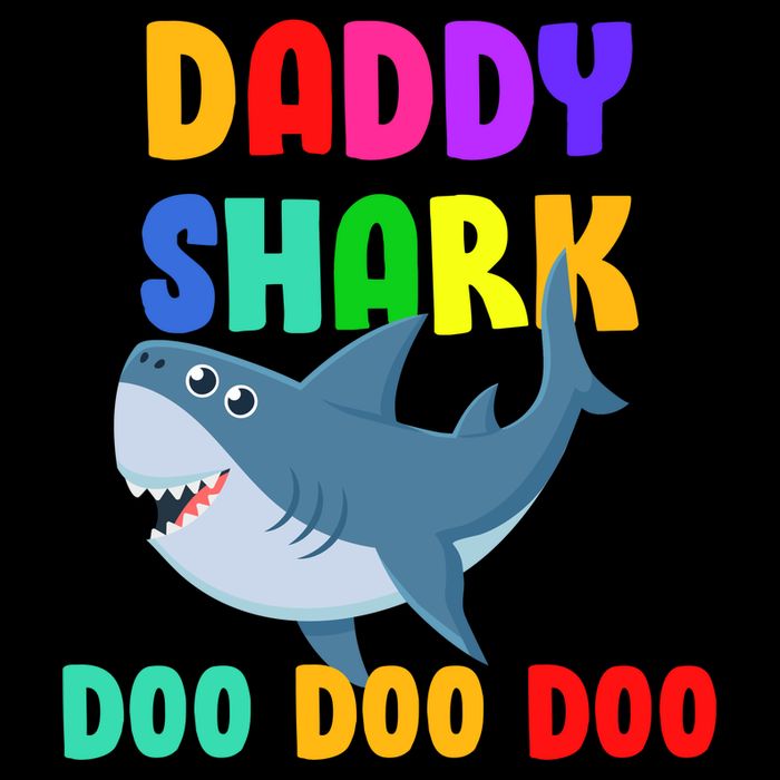 Colorful Daddy Shark Doo Doo Doo Drawstring Bag