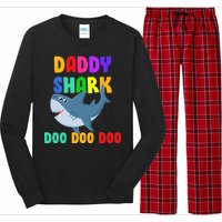 Colorful Daddy Shark Doo Doo Doo Long Sleeve Pajama Set