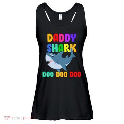 Colorful Daddy Shark Doo Doo Doo Ladies Essential Flowy Tank