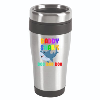 Colorful Daddy Shark Doo Doo Doo 16oz Travel Tumbler