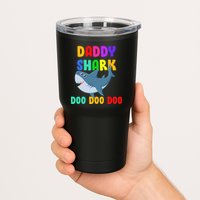 Colorful Daddy Shark Doo Doo Doo Tumbler