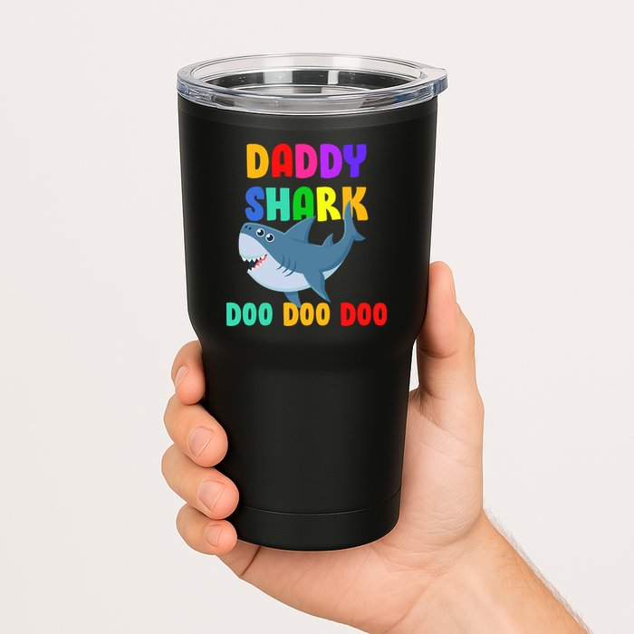 Colorful Daddy Shark Doo Doo Doo Tumbler