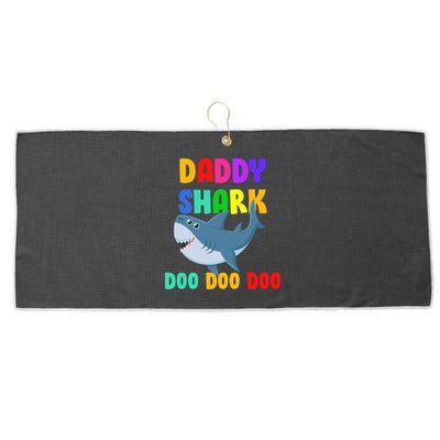 Colorful Daddy Shark Doo Doo Doo Large Microfiber Waffle Golf Towel