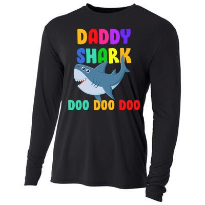 Colorful Daddy Shark Doo Doo Doo Cooling Performance Long Sleeve Crew