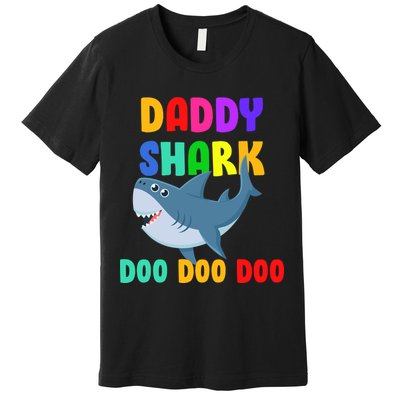 Colorful Daddy Shark Doo Doo Doo Premium T-Shirt