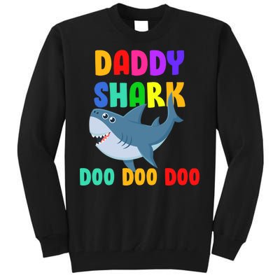 Colorful Daddy Shark Doo Doo Doo Tall Sweatshirt