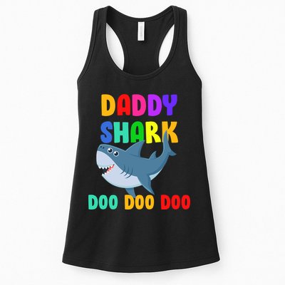 Colorful Daddy Shark Doo Doo Doo Womens Tank Top