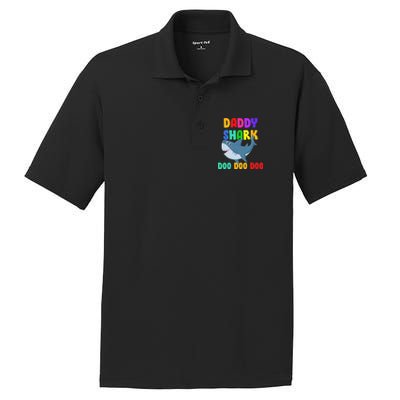 Colorful Daddy Shark Doo Doo Doo PosiCharge RacerMesh Polo