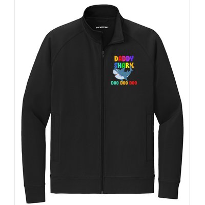 Colorful Daddy Shark Doo Doo Doo Stretch Full-Zip Cadet Jacket