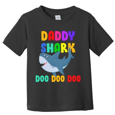 Colorful Daddy Shark Doo Doo Doo Toddler T-Shirt
