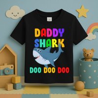 Colorful Daddy Shark Doo Doo Doo Toddler T-Shirt