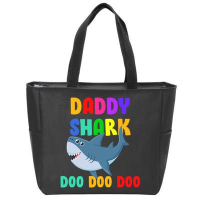 Colorful Daddy Shark Doo Doo Doo Zip Tote Bag