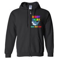 Colorful Daddy Shark Doo Doo Doo Full Zip Hoodie