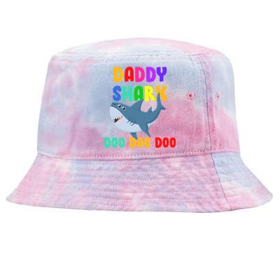 Colorful Daddy Shark Doo Doo Doo Tie-Dyed Bucket Hat