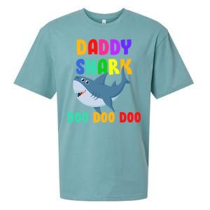 Colorful Daddy Shark Doo Doo Doo Sueded Cloud Jersey T-Shirt