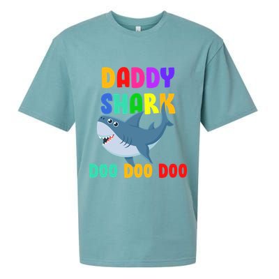 Colorful Daddy Shark Doo Doo Doo Sueded Cloud Jersey T-Shirt