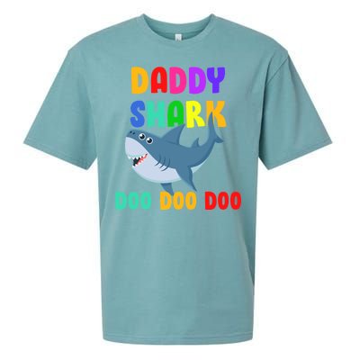 Colorful Daddy Shark Doo Doo Doo Sueded Cloud Jersey T-Shirt