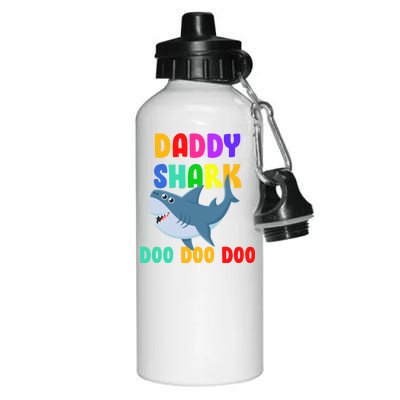 Colorful Daddy Shark Doo Doo Doo Aluminum Water Bottle