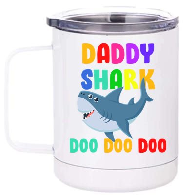 Colorful Daddy Shark Doo Doo Doo 12 oz Stainless Steel Tumbler Cup