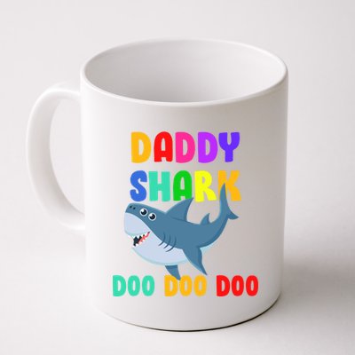 Colorful Daddy Shark Doo Doo Doo Coffee Mug