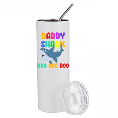 Colorful Daddy Shark Doo Doo Doo Stainless Steel Tumbler