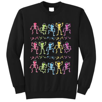 Colorful Dancing Skeletons Headphones Sweatshirt