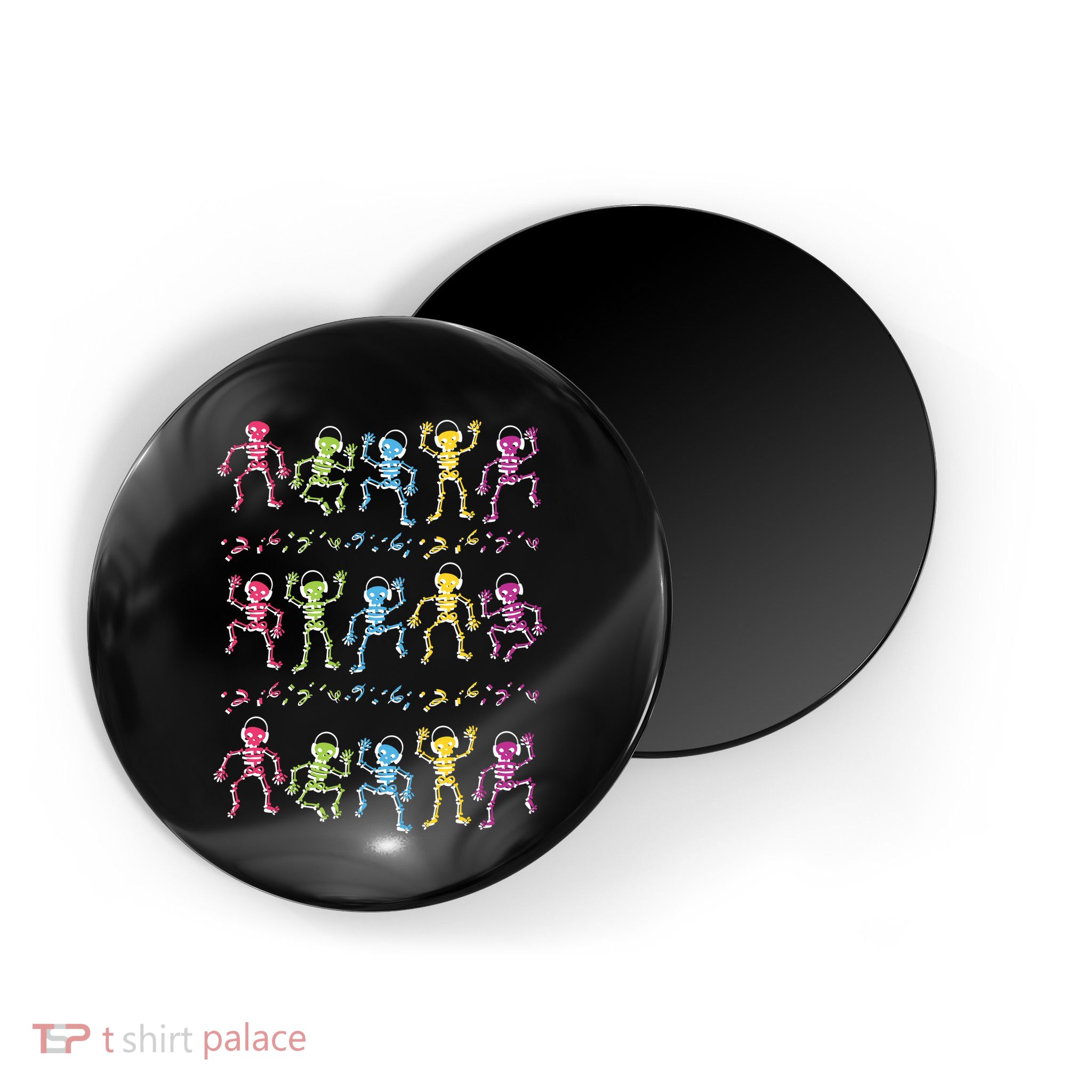Colorful Dancing Skeletons Headphones Magnet