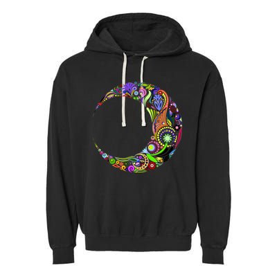 Colorful Demilune Half Moon Garment-Dyed Fleece Hoodie