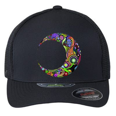 Colorful Demilune Half Moon Flexfit Unipanel Trucker Cap