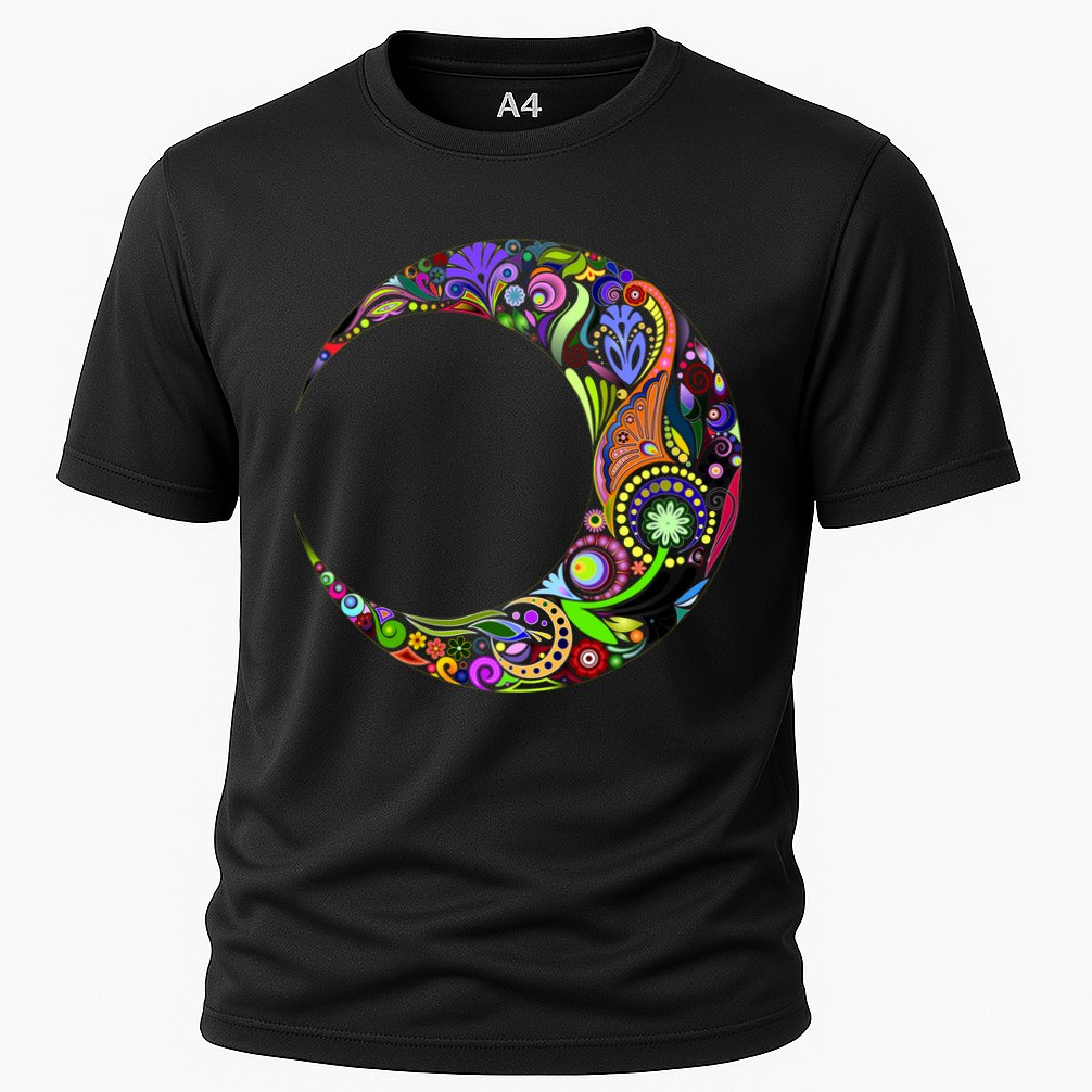 Colorful Demilune Half Moon Cooling Performance Crew T-Shirt