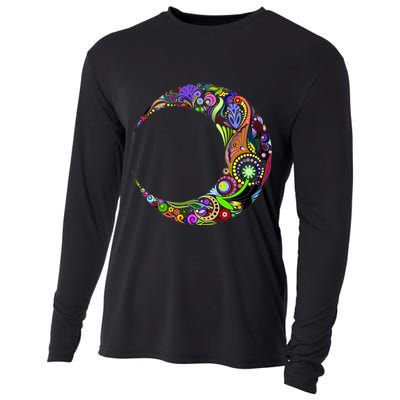 Colorful Demilune Half Moon Cooling Performance Long Sleeve Crew