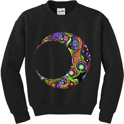 Colorful Demilune Half Moon Kids Sweatshirt